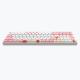 Dareu A100 Tri-mode Connection 100% Hotswap RGB LED Backlit PBT keycaps Mechanical Gaming Keyboard With TTC Gold-pink Switch