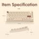 DAREU Z82 Mechanical Keybaord Tri-mode Wireless Bluetooth5.0 and Wired Linear Switch Gasket Structure for PC Tablet Phone Laptop