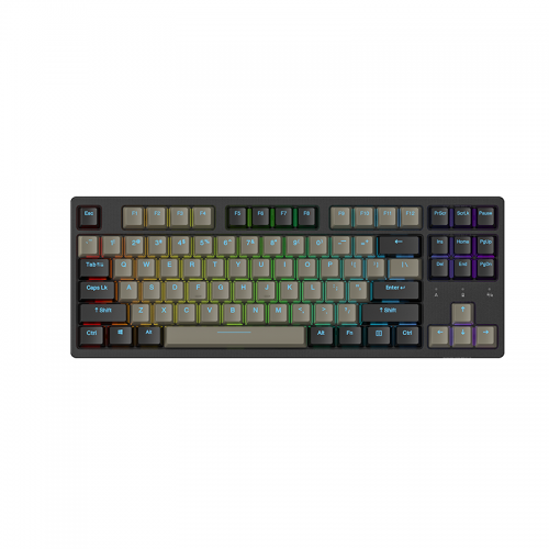Official Dareu A87 Tri-mode Connection 100% Hotswap RGB LED Backlit Mechanical Gaming Keyboard-Black Gray
