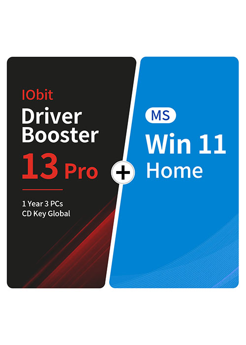 IObit Driver Booster 13 Pro 1 Year 3 PCs CD Key Global+MS Win 11 Home  Pack