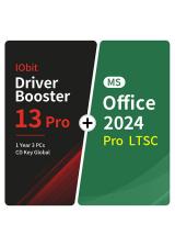 gvgmalls.com, IObit Driver Booster 13 Pro 1 Year 3 PCs CD Key Global+MS Office2024 Pro LTSC  Pack